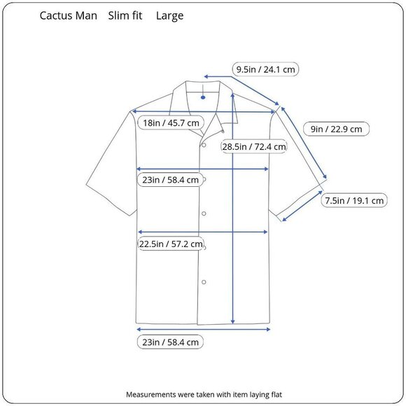Cactus Man Ricky Singh tropical printed short‎ sleeves Slim Fit shirt Men L - Picture 3 of 5